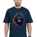 A versatile oversized t-shirt with a unique abstract graphic, suitable for both men and women