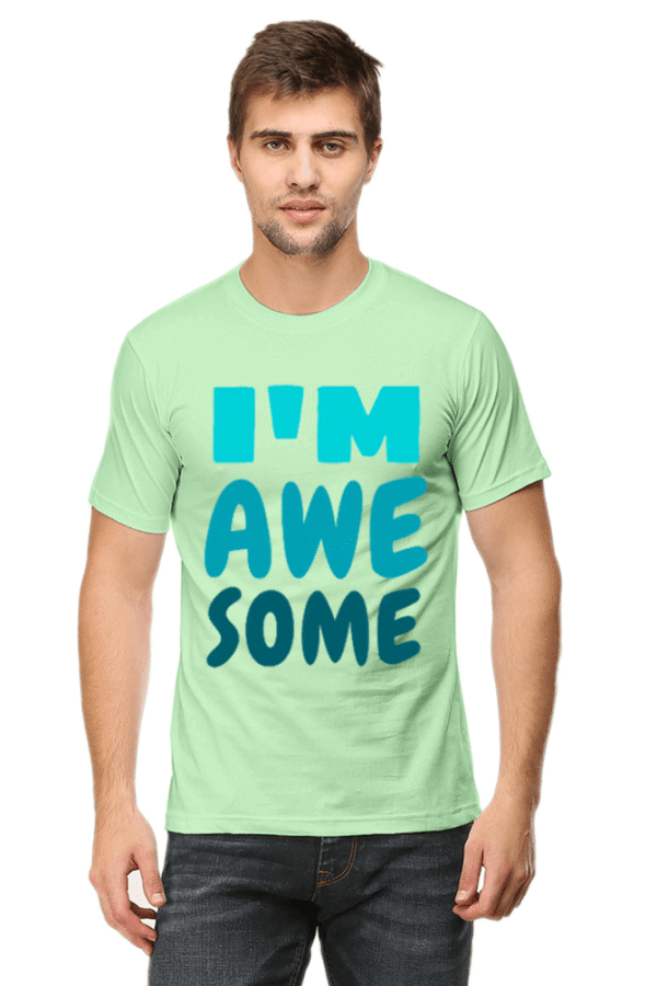 Buy Classic 'I'm Awesome' Crew T-Shirt – Bold Typography Design
